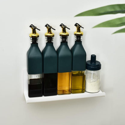 Toski 2er Set Acryl Wandregale Weiß 30cm ohne Bohren - Küchenregal Badregal Bücherregal