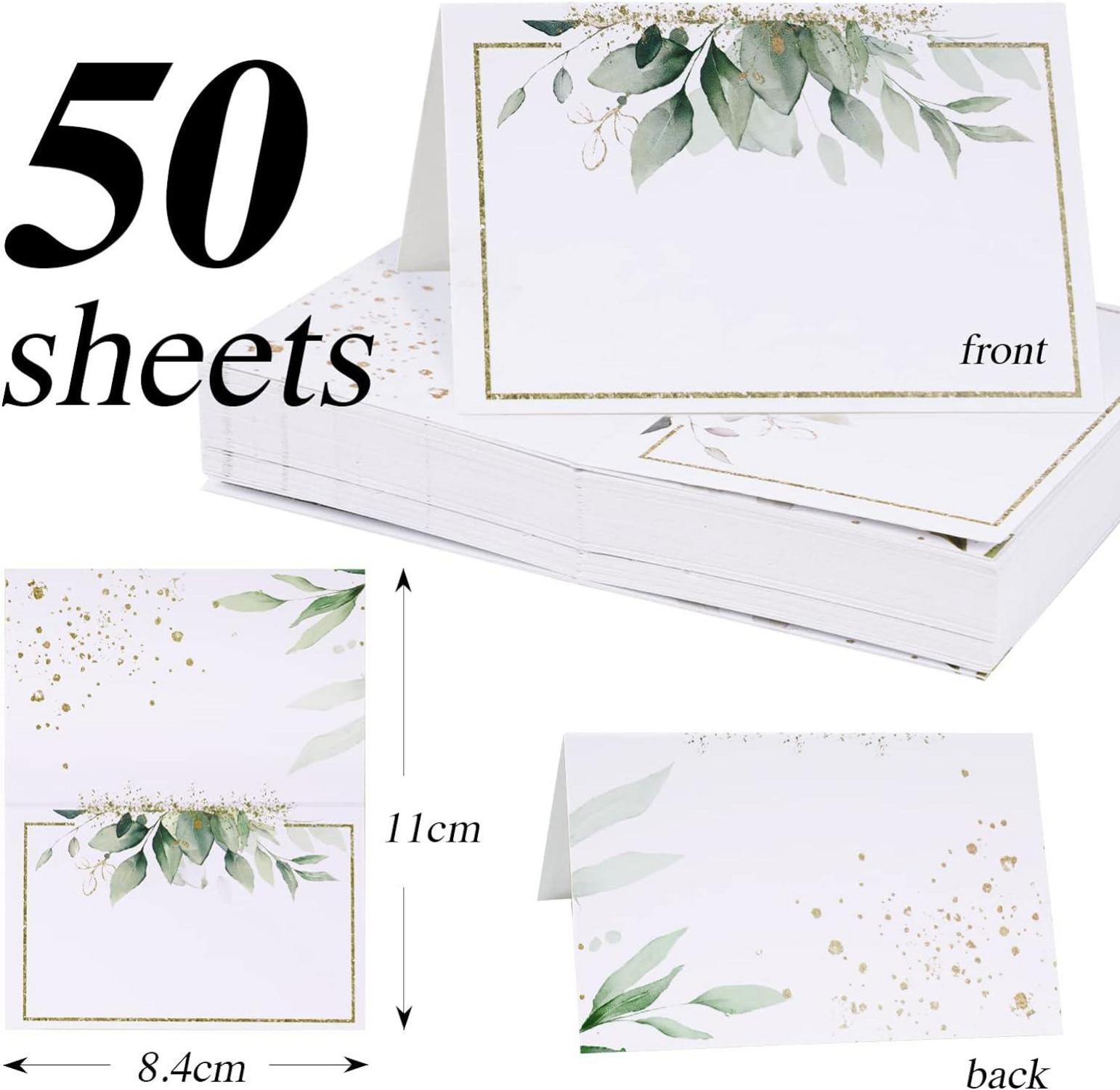 50 Hochzeit Tischkarten Elegantes Design Namenskarten