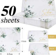 50 Stück Tischkarten Elegantes Design Schön dass du da bist