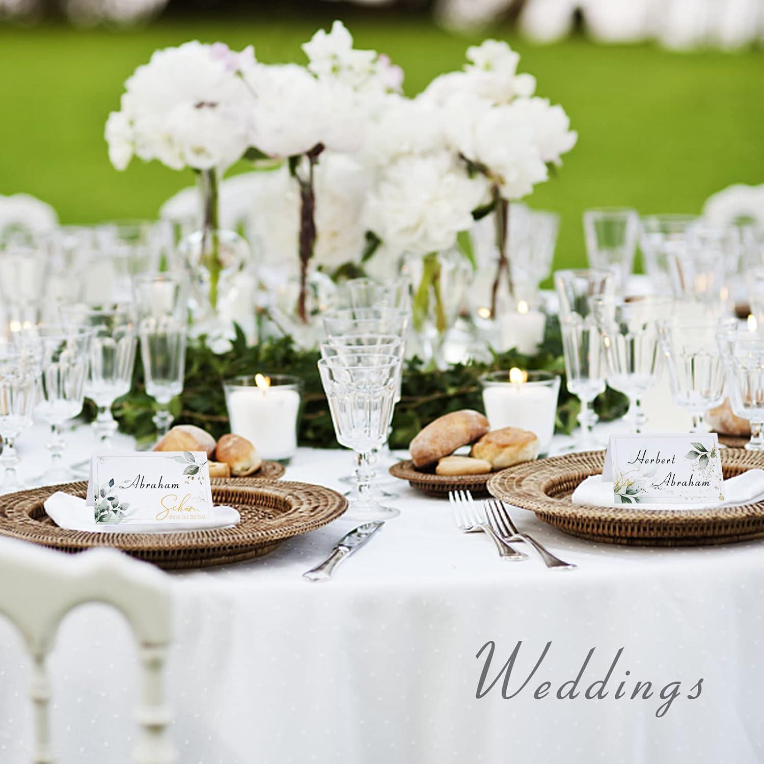 50 Tischkarten Elegantes Design Namenskarten Hochzeit Geburtstag