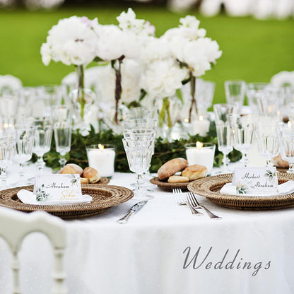 50 Tischkarten Elegantes Design Namenskarten Hochzeit Geburtstag