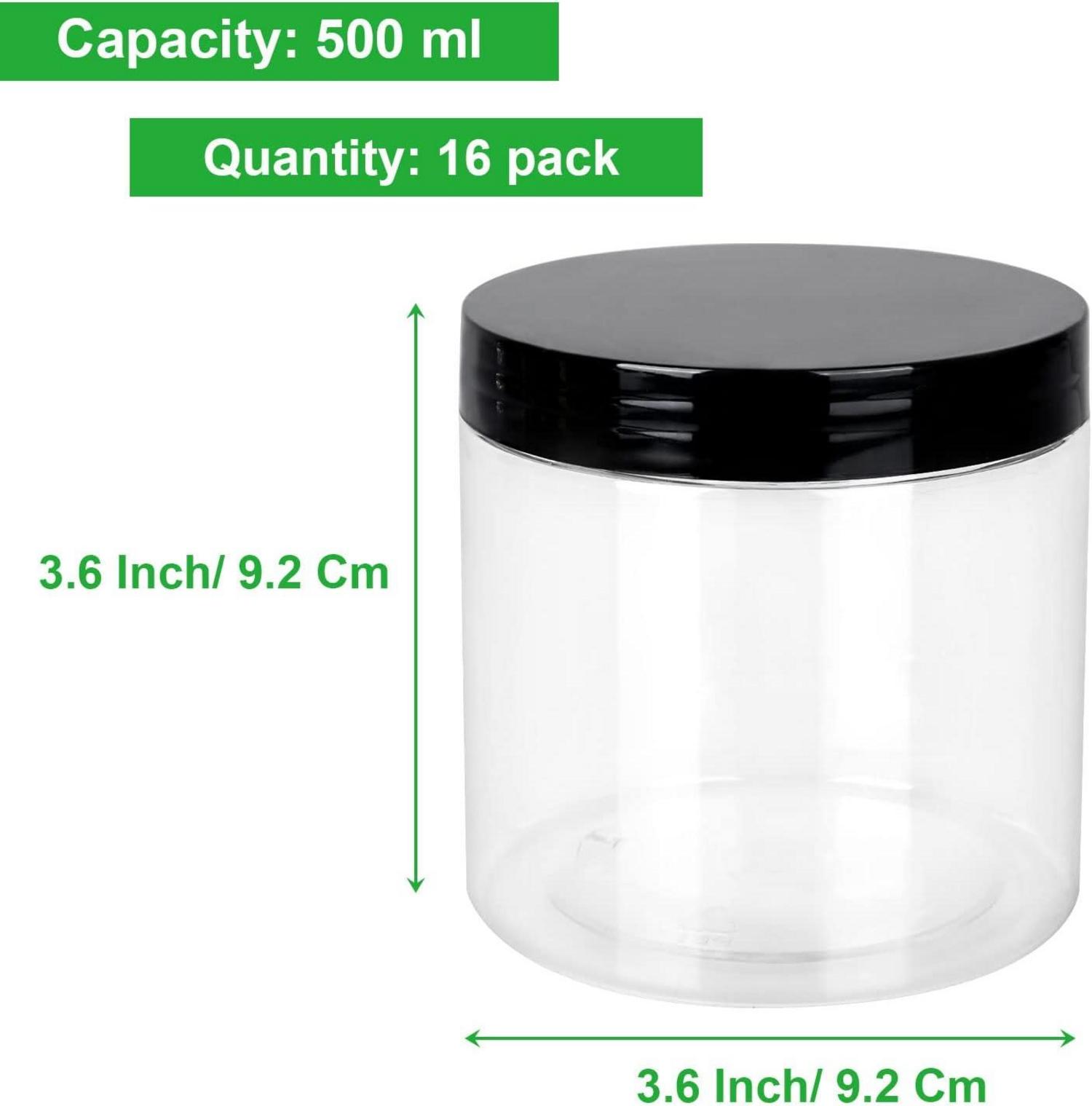 Vorratsdosen Set 16-teilig 500ml Luftdicht Schwarz