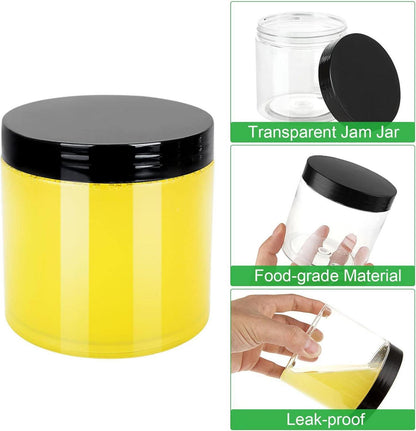 Vorratsdosen Set 16-teilig 500ml Luftdicht Schwarz Transparent