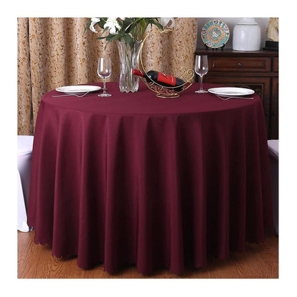 Runde Tischdecke Weinrot 360cm – Tischwäsche für Küche & Party