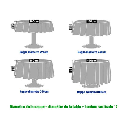Runde Tischdecke Volett A 360cm – Polyester Tischwäsche für Party & Hochzeit