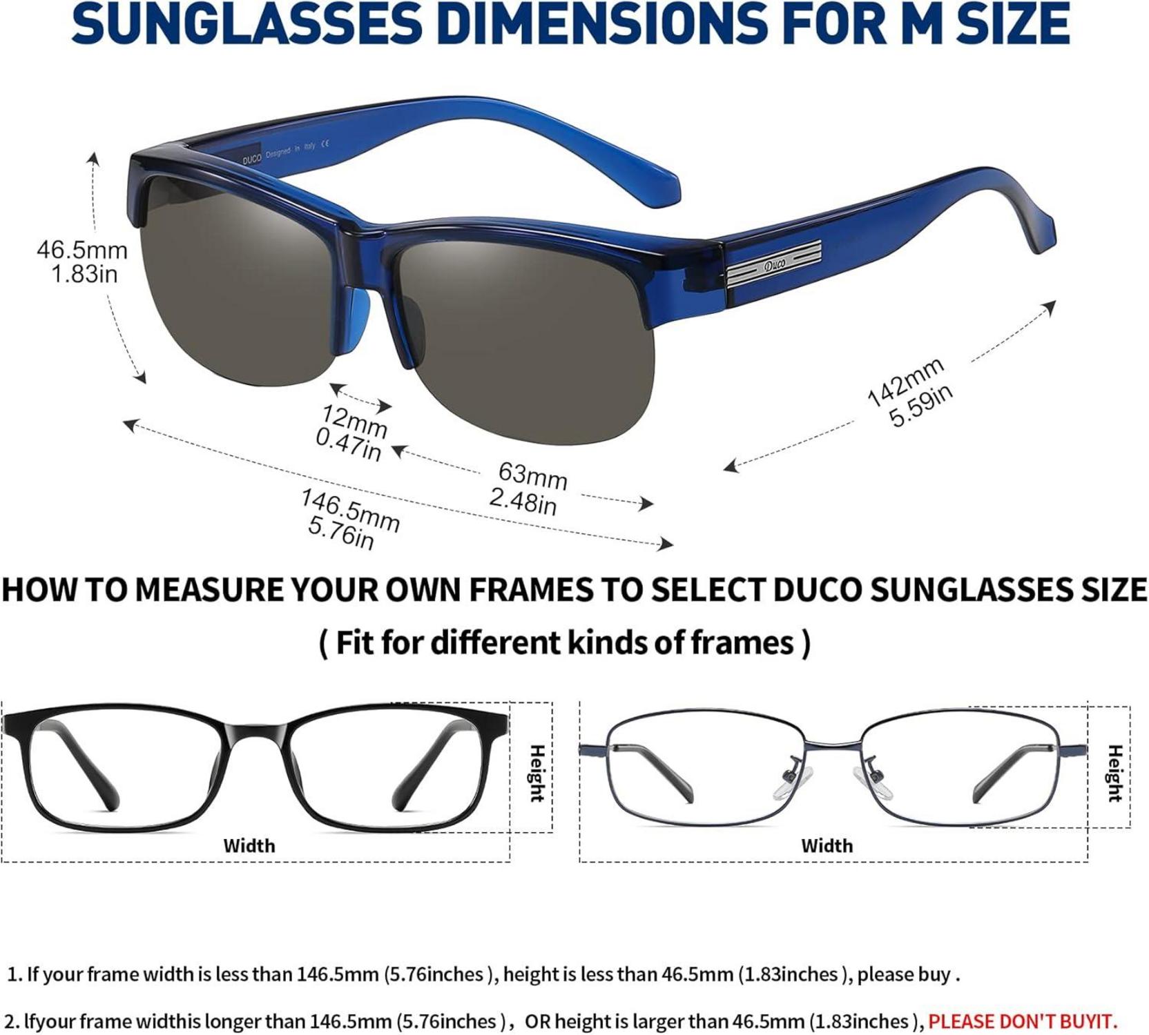 Polarisierte Überbrille für Brillenträger - Blau/Grau - Hochwertige