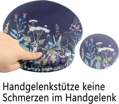 Mauspad mit Handauflage und Gelkissen, ergonomisch für Computer/Laptop