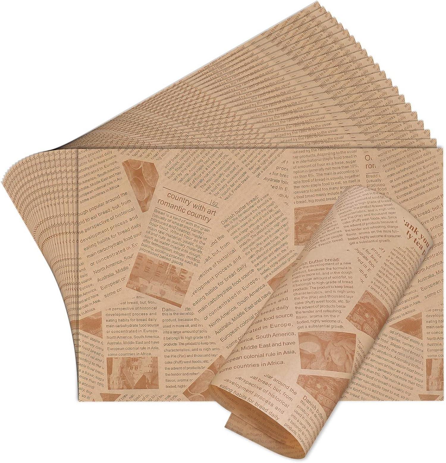 Backpapier für Lebensmittel, Burger, Pommes, klassisches Design