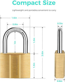 Messing-Vorhängeschloss 40mm 2er Set wasserdicht