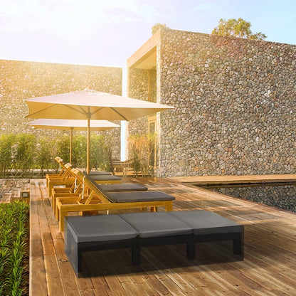 BONNA 2 Stück Gartenliege Abdeckung 200 x 68 x 30cm - Schwarz UV Schutz wasserdicht & strapazierfähig