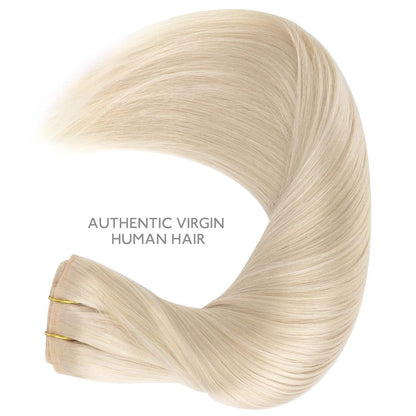 Echthaar Clip-In Extensions Platinblond 35cm 130g