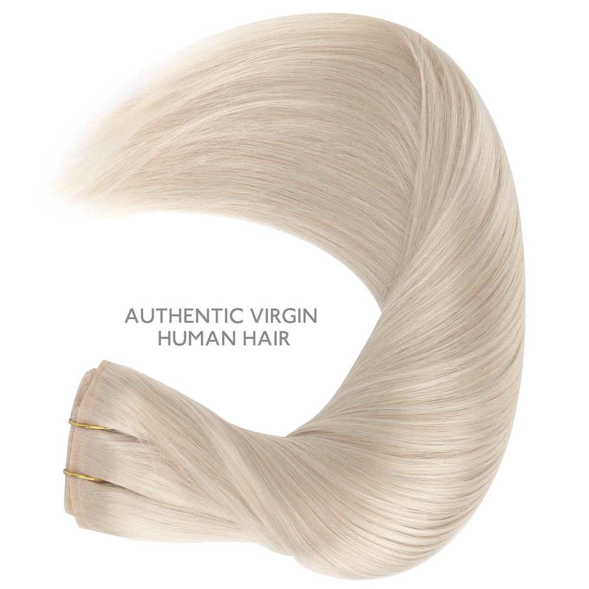 Echthaar Clip-In Extensions Platinblond 55cm - Remy, Seamless