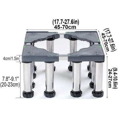 Verstellbares Kühlschrank Untergestell 45-70cm, 12 Füße, 20cm Höhe