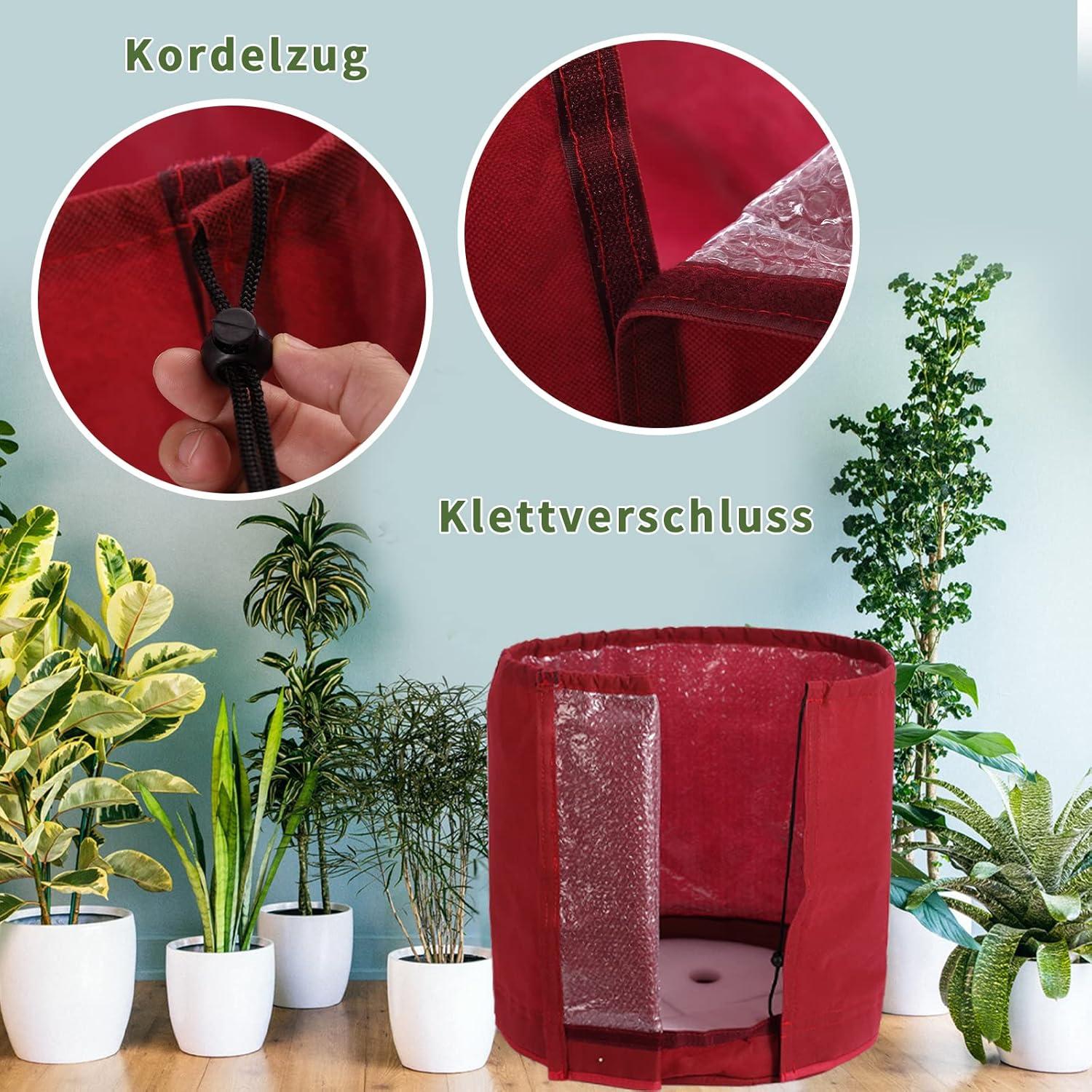 DEWUR Thermo-Topfschutz 65x70cm Rot, isoliert, frost- und wetterbeständig