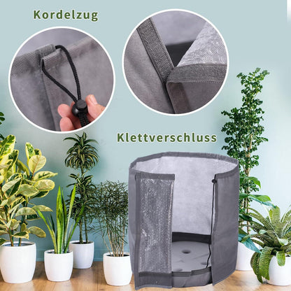DEWUR Thermo Topfschutz für Pflanzen im Freien 45x50cm Grau