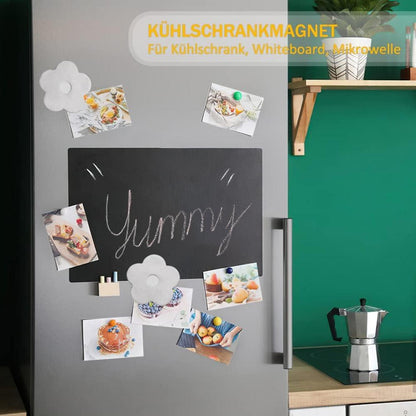 4er Blume-Motiv Tischdeckenbeschwerer Edelstahl Magnetisch Transparent