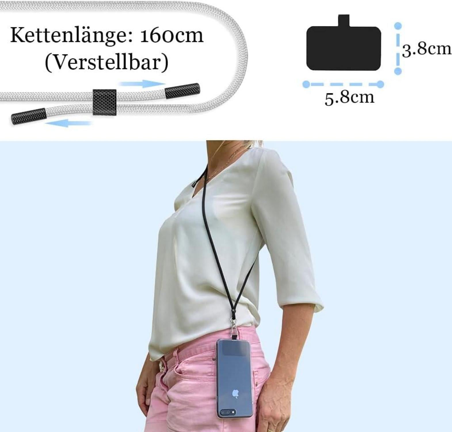 Handykette Umhängeband Handyband Schlüsselband verstellbar 160cm