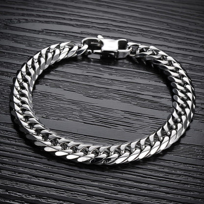Herren Edelstahl Armband Rock Band Armreif Link Hip-Hop
