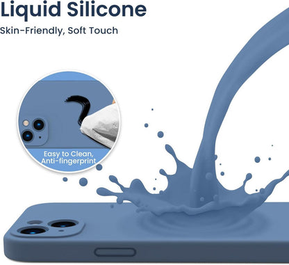 iPhone 13 Hülle Schutzfolie Flüssigsilikon Handyhülle Rundumschutz