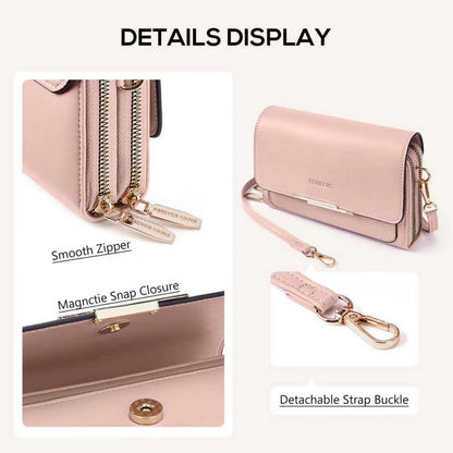 Kleine Damen Umhängetasche Crossbody Handy in Lederoptik