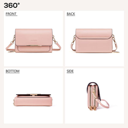 Kleine Damen Umhängetasche Crossbody Handy in Lederoptik