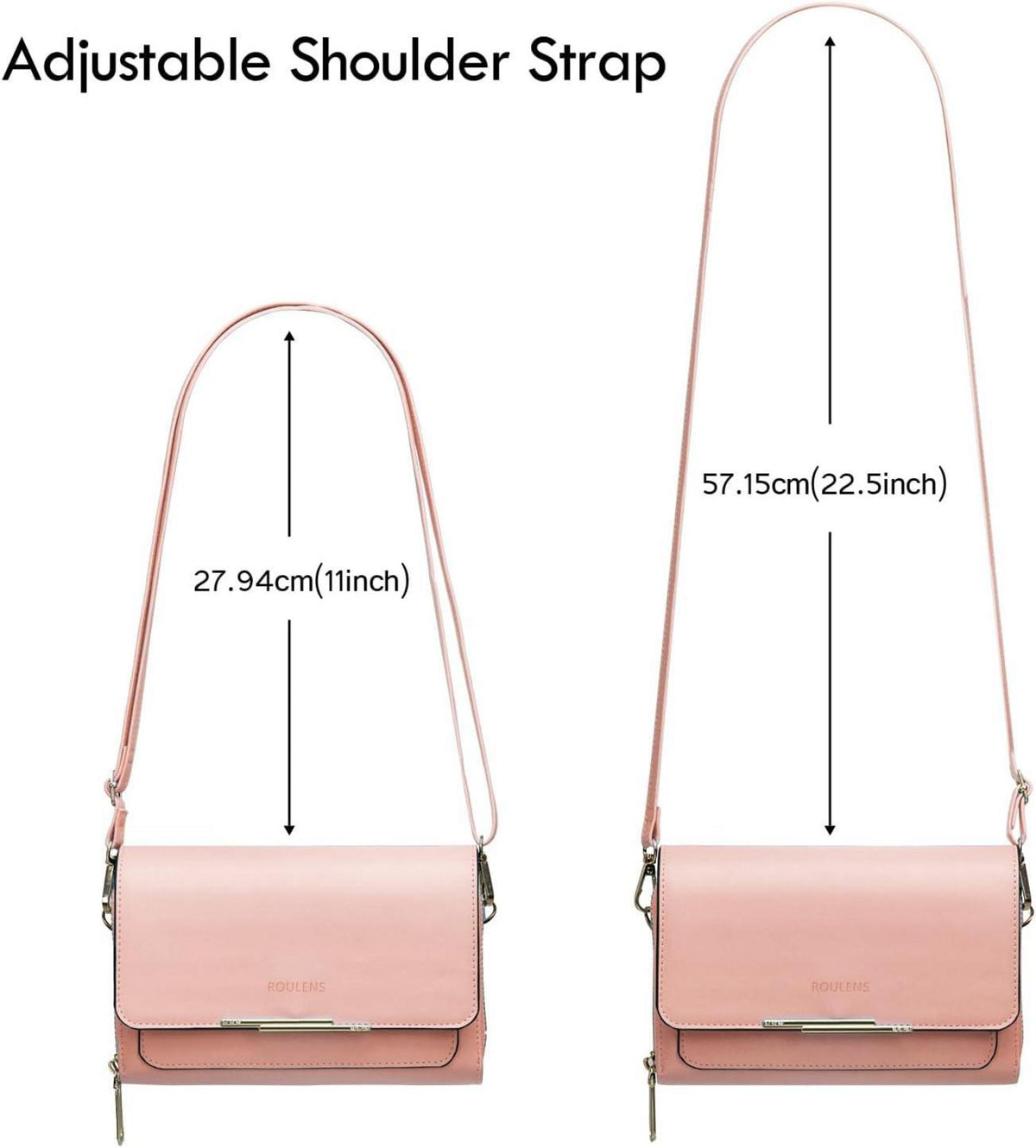 Kleine Damen PU Leder Handy Umhängetasche Crossbody A-nacktes Rosa