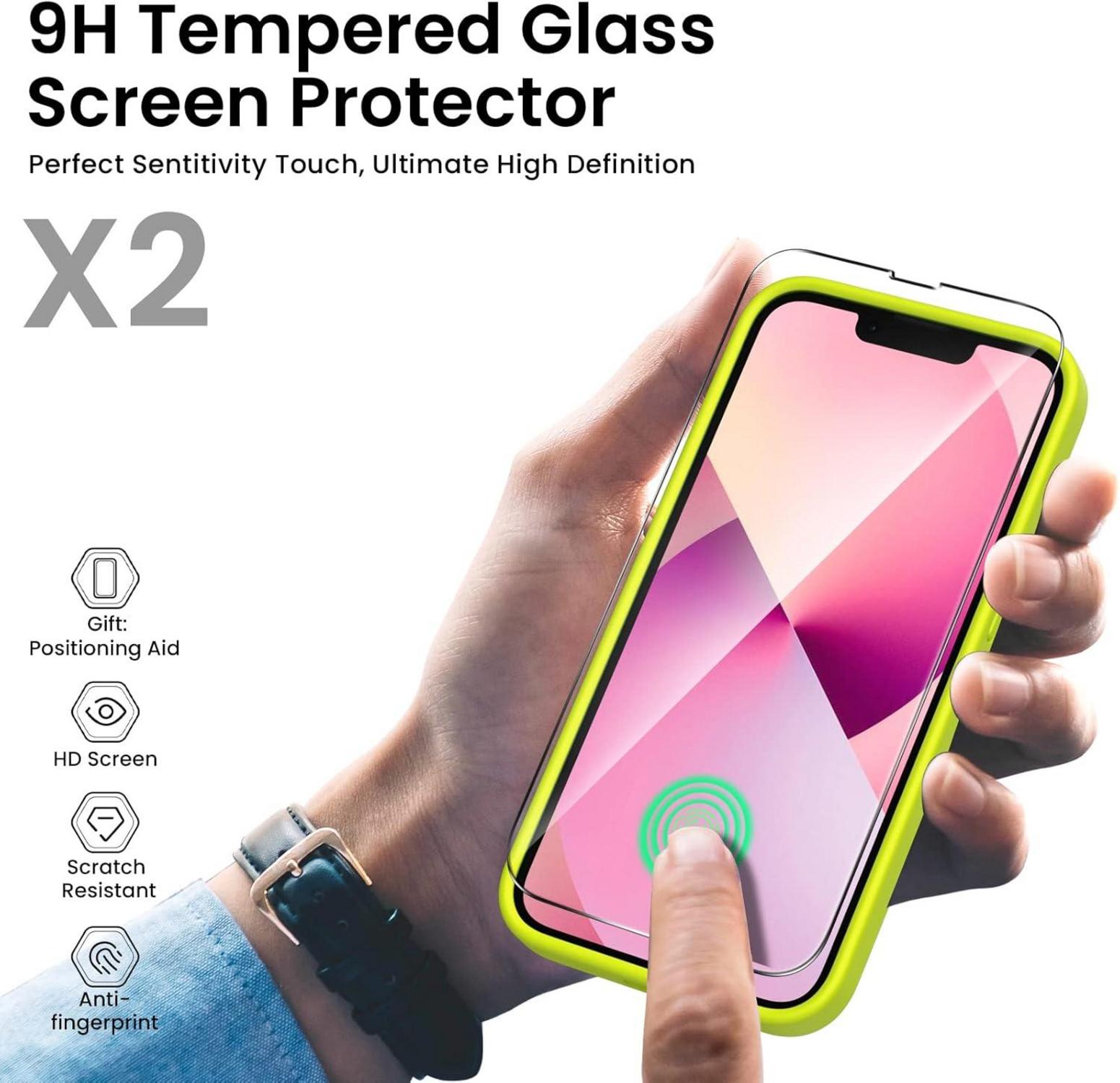 iPhone 13 Hülle + 2x Schutzfolie Silikon Case Rundumschutz stoßfest
