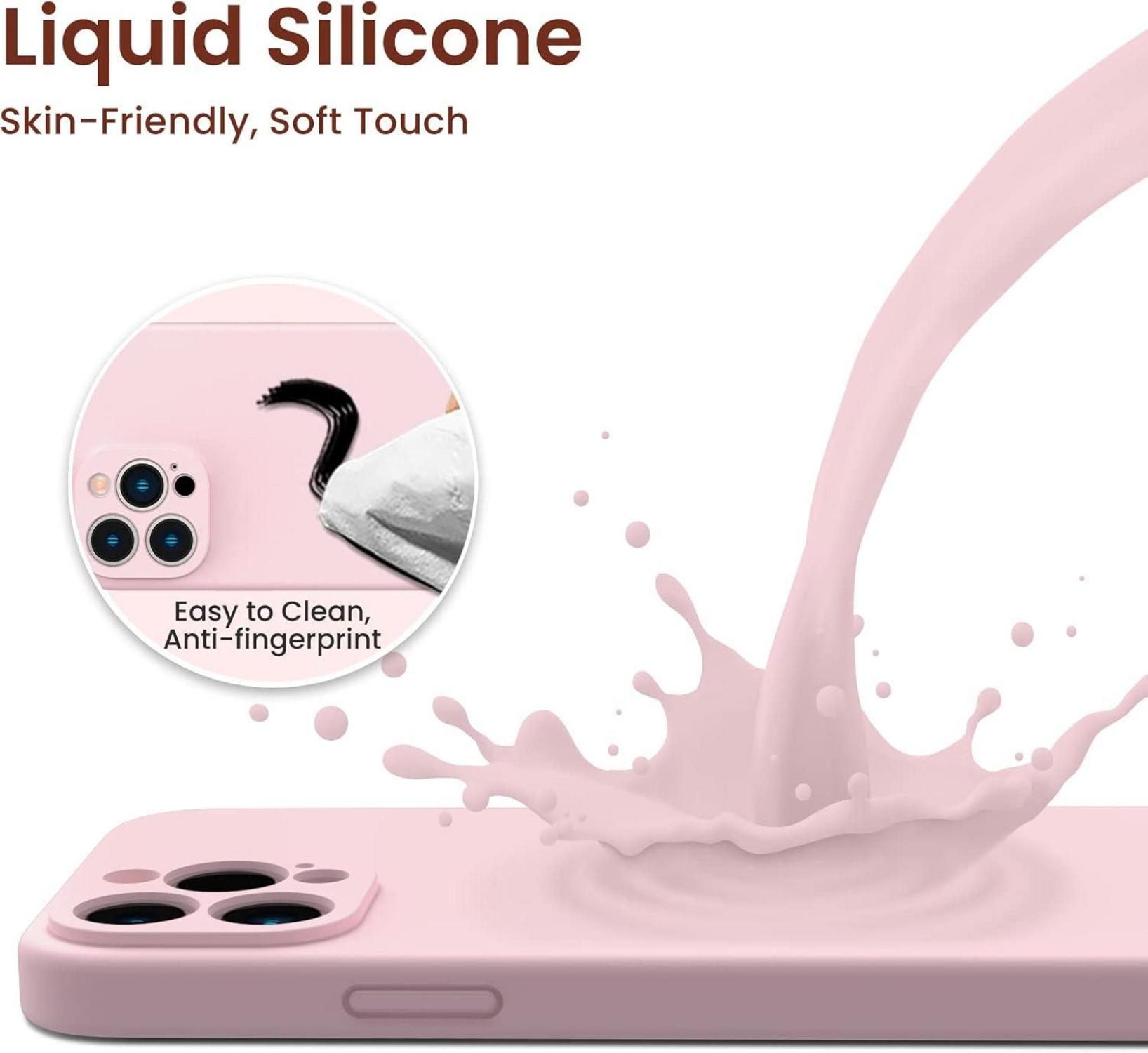 iPhone 13 Pro Max Hülle mit Schutzfolie Silikon Gel Case stoßfest in