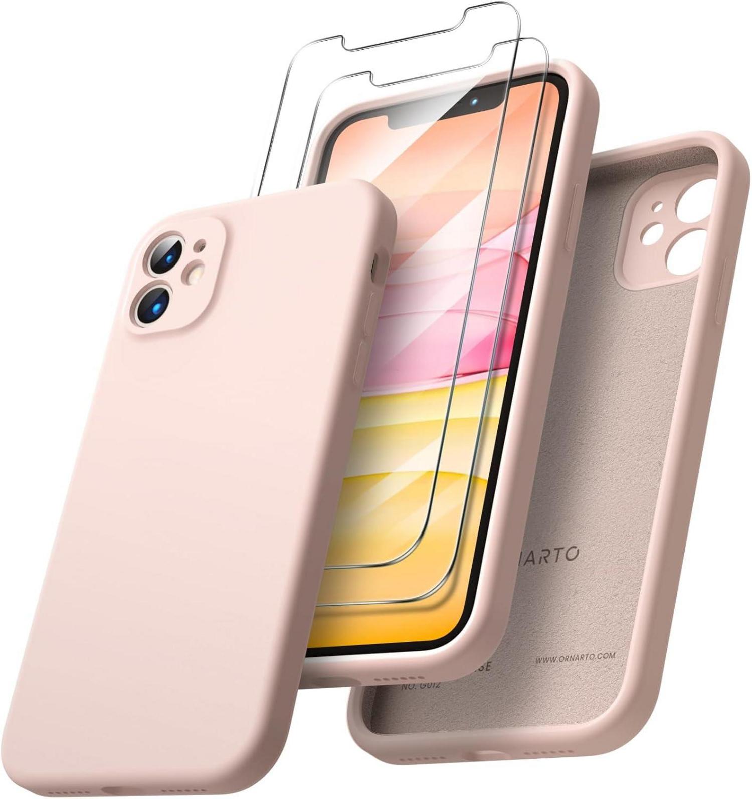 iPhone 11 Hülle mit Schutzfolie Silikon Gel Case Rundumschutz