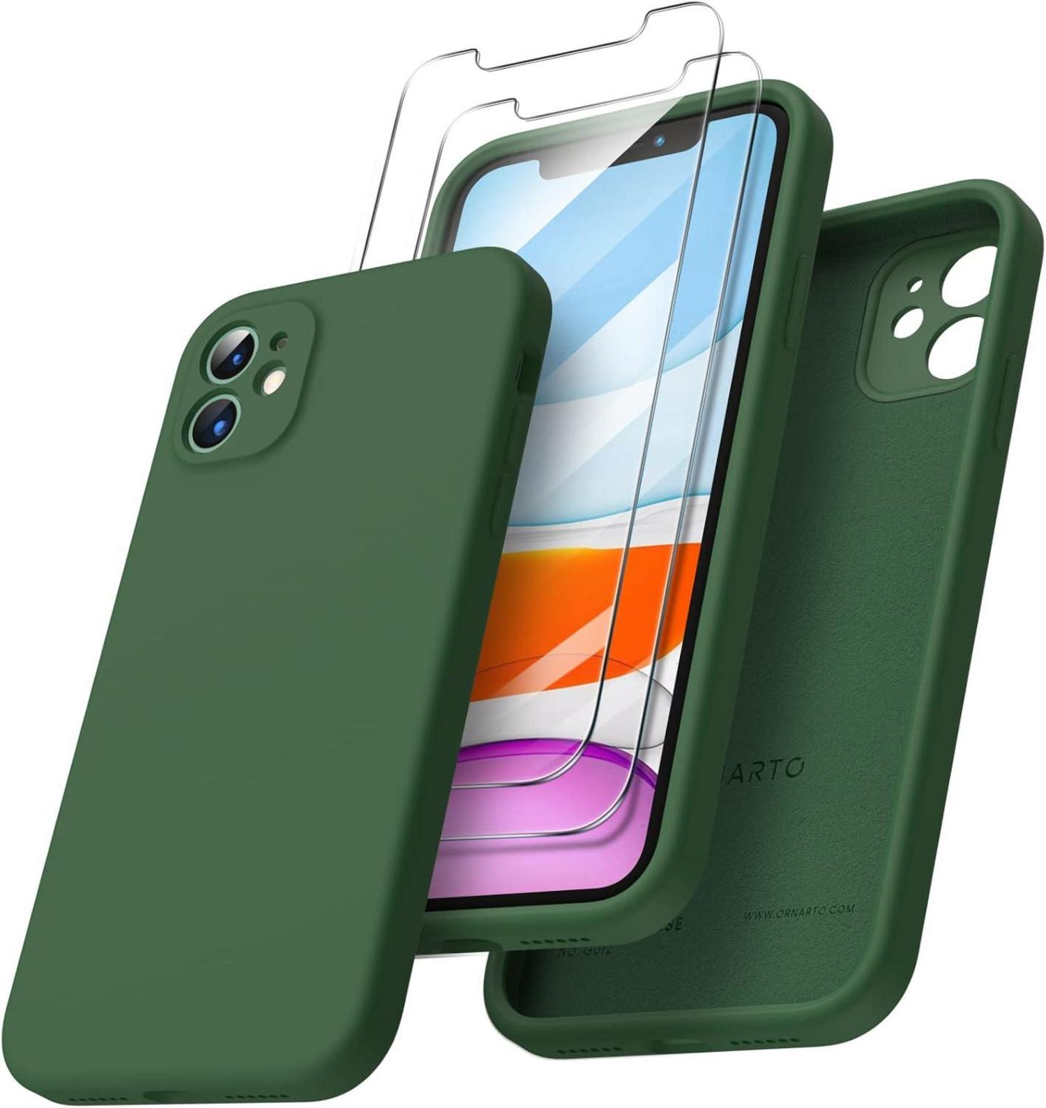 iPhone 11 Hülle, Schutzfolie Silikon Gel Rubber