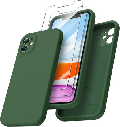 iPhone 11 Hülle, Schutzfolie Silikon Gel Rubber