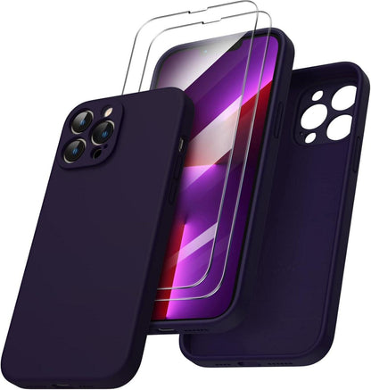 iPhone 13 Pro Max Hülle mit Schutzfolie - Silikon Gel Case