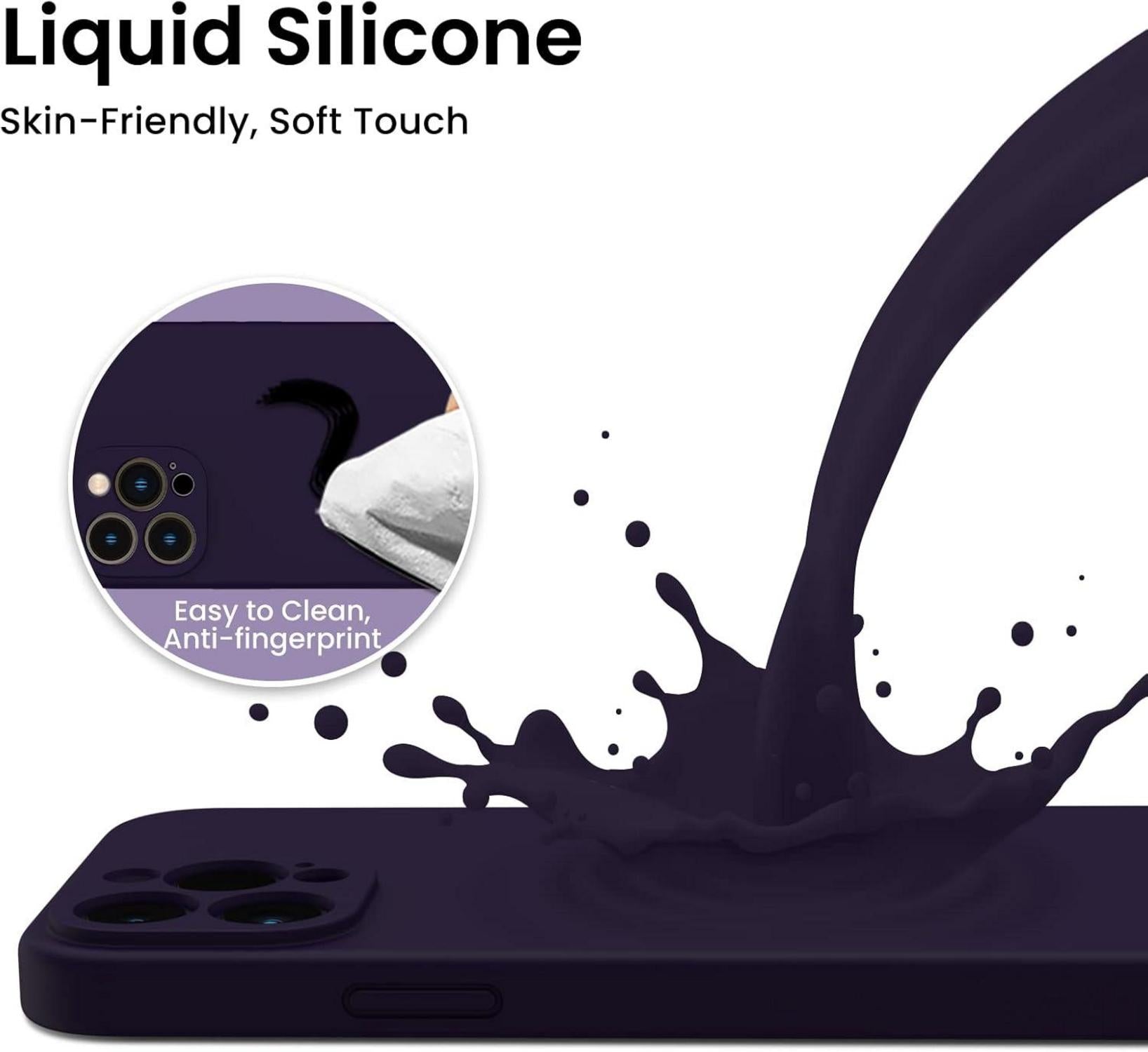 iPhone 13 Pro Max Hülle mit Schutzfolie - Silikon Gel Case