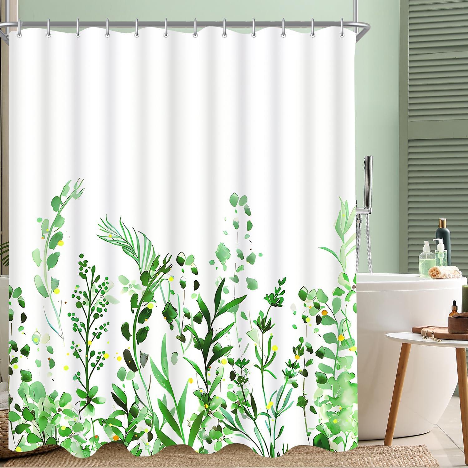 Duschvorhang Antischimmel Blumen Textil 180x200cm wasserdicht