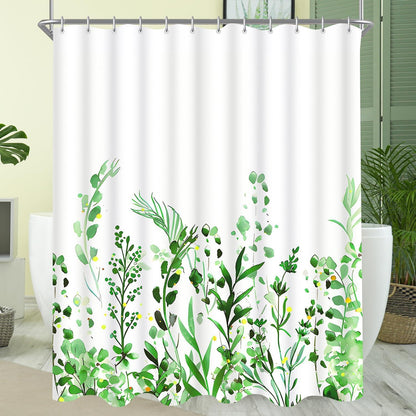 Duschvorhang 180x200 Blumen Antischimmel Gewichteter Saum waschbar Badezimmer 12 Haken