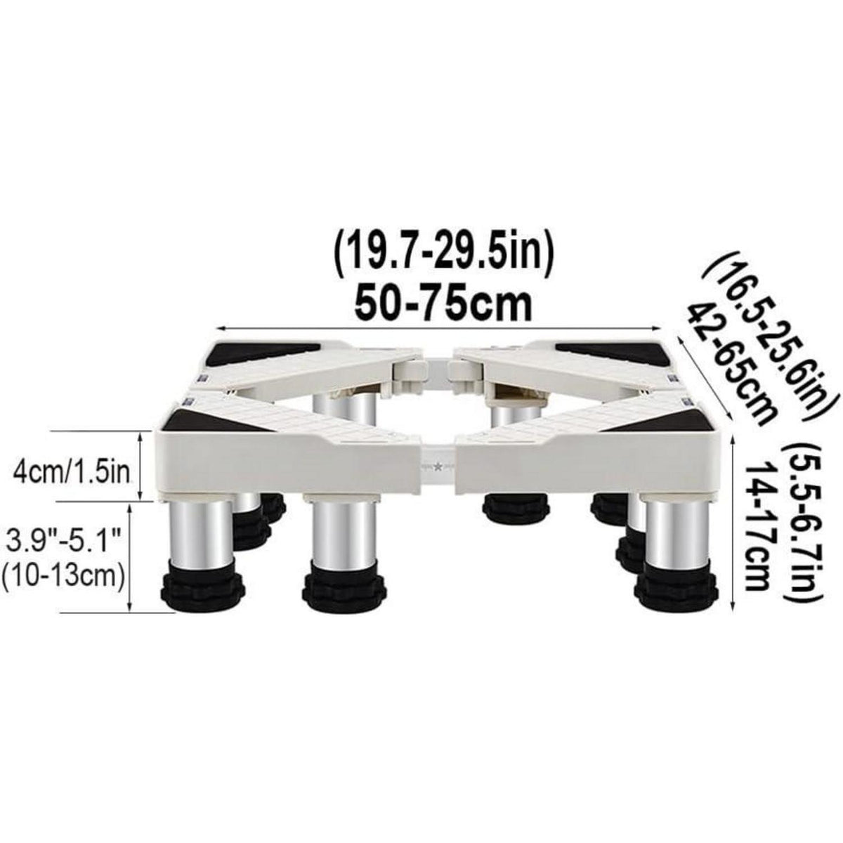 Waschmaschinen Podest verstellbar 10-25cm – Antivibrationsfuß