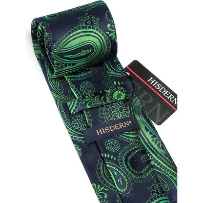 Herren Paisley Krawatte Einstecktuch Set Hochzeit Party