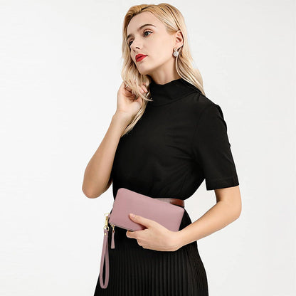 SENDEFN Damen Handtasche RFID Schutz Clutch Leder Geldbörse