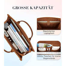 Laptop Handtasche Missnine Damen Laptoptasche 15,6 Zoll