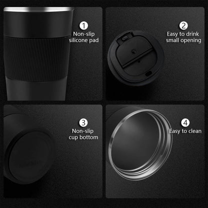 Tlater 380ml Thermobecher Kaffeebecher Isolierbecher Travel