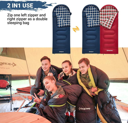 Kinderschlafsack KingCamp Winter Warmer 3-4 Jahreszeiten 170x70 cm 7°C 1.4 KG