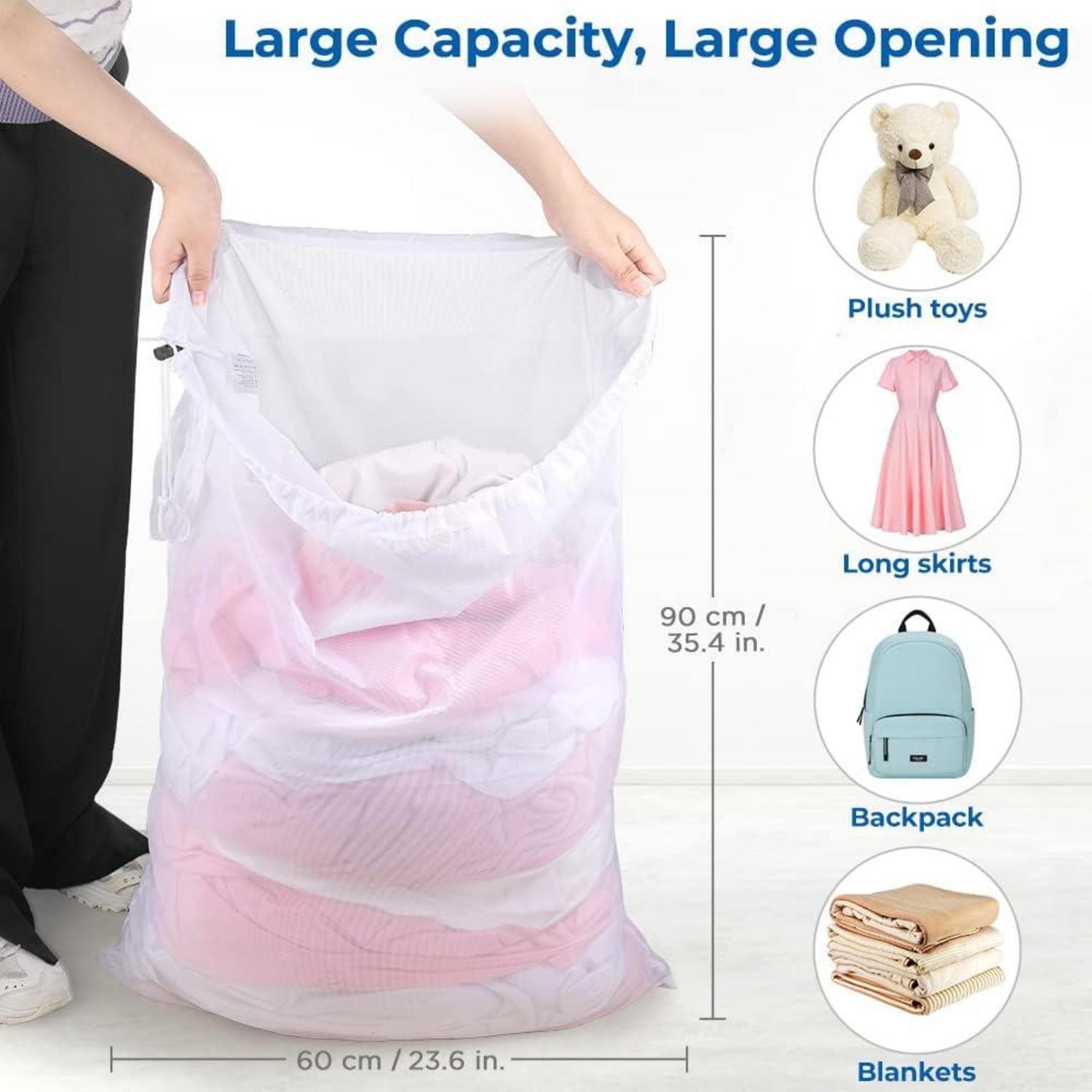 XXL Wäschesack mit Kordelstopper 60x90cm für