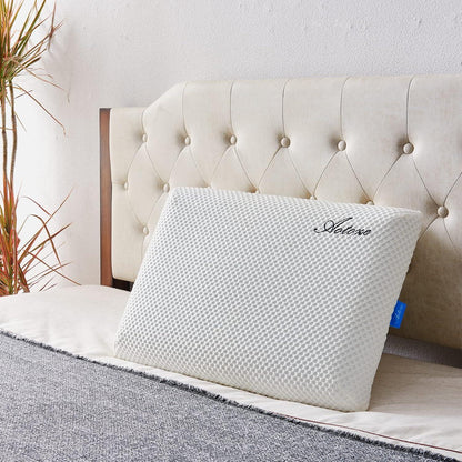 AOTOZE Slim Gel Memory Foam Pillow 2.4-Inch Thin Flat for Sleeper