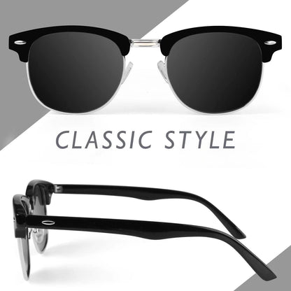Polarisierte Retro Sonnenbrille 100% UV400 für Reisen Angeln