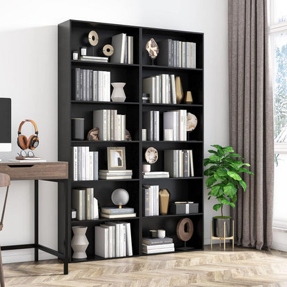 Holzregal mit 6 Fächern – Bücherregal & Aufbewahrungsregal