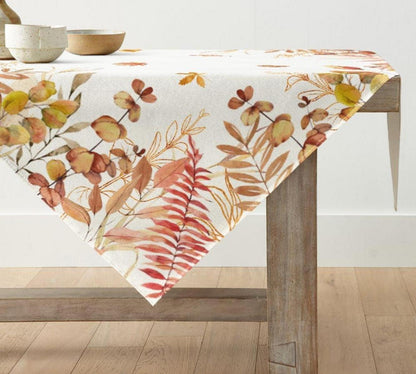Herbstliche Eukalyptus Tischdecke 85x85 cm für Küche und Party