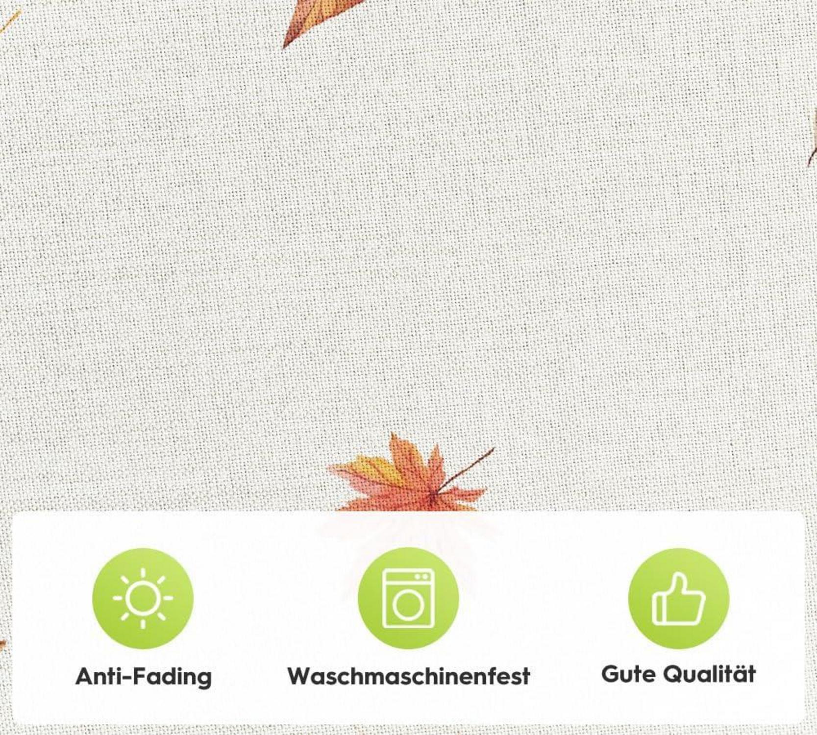Herbst Tischdecke Eukalyptus Print 85x85 cm Küche Dekoration