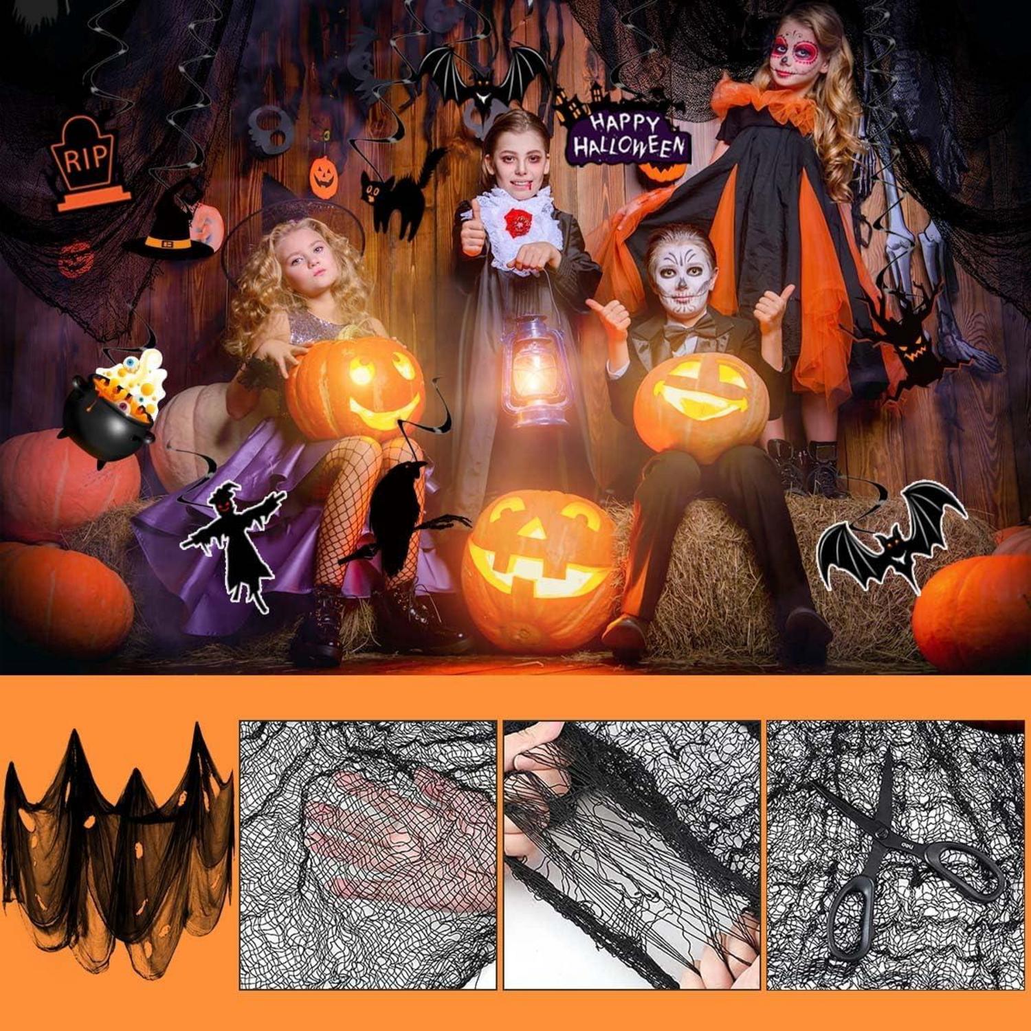 Halloween Deko Set Gruselig Party Spiralen Deckendeko Horror Girlande