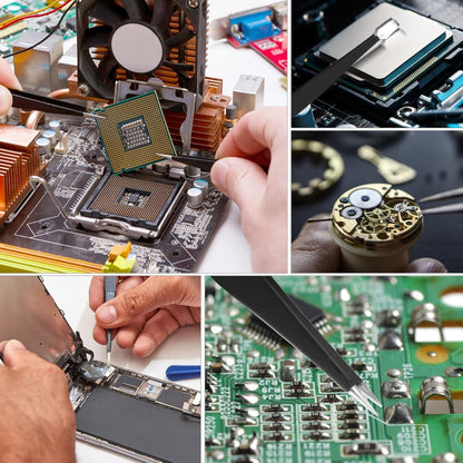 Präzisions Pinzetten Set 8-tlg. Antistatisch Edelstahl Werkzeug für Elektronik