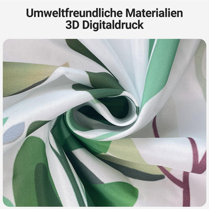 Lerores Duschvorhang 180x200 Antischimmel Textil Laub Wasserdicht Polyester Badevorhänge 12 Duschvorhangringe